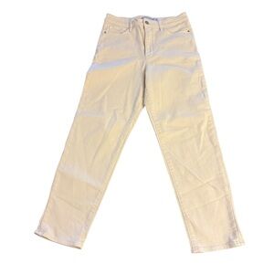 Athleta Sculptek Flex Straight Leg Ankle Jean Women's Size 10 Bone/Cream‎